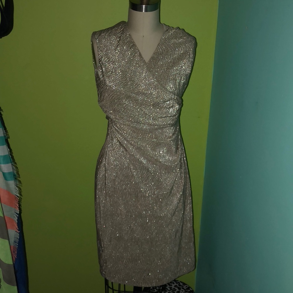 Gold Lauren Ralph Lauren Cocktail Dress
